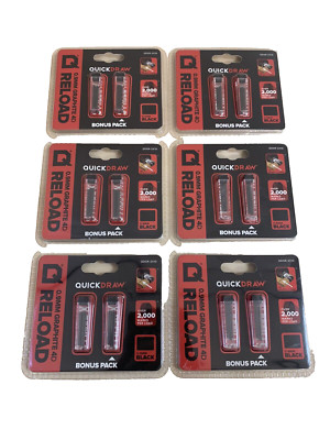 Quickdraw QDGR-2X10 Graphite Refill Reload Pack for Tape Measure -LOT OF 6-NEW