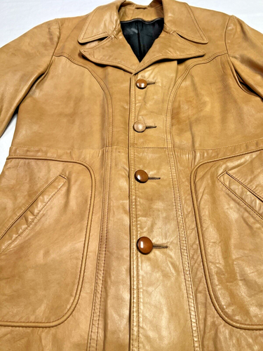Vtg Mens Gary Gordon All Leather Coat Zip In/Out Lining Sz 42L Very Soft Leather - Picture 4 of 17