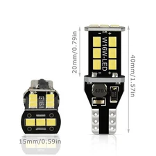 921 T15 CANBUS LED Reverse Backup Light Bulb Error Free W16W 912 White 2400LM