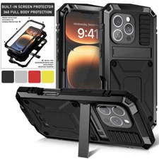 Rugged Heavy Duty Shockproof Case Screen Protector for iPhone 16 15 14 13 12 11