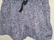 Vintage Columbia Printed Unlined Belted Swim Baggies Shorts Nylon Size Large