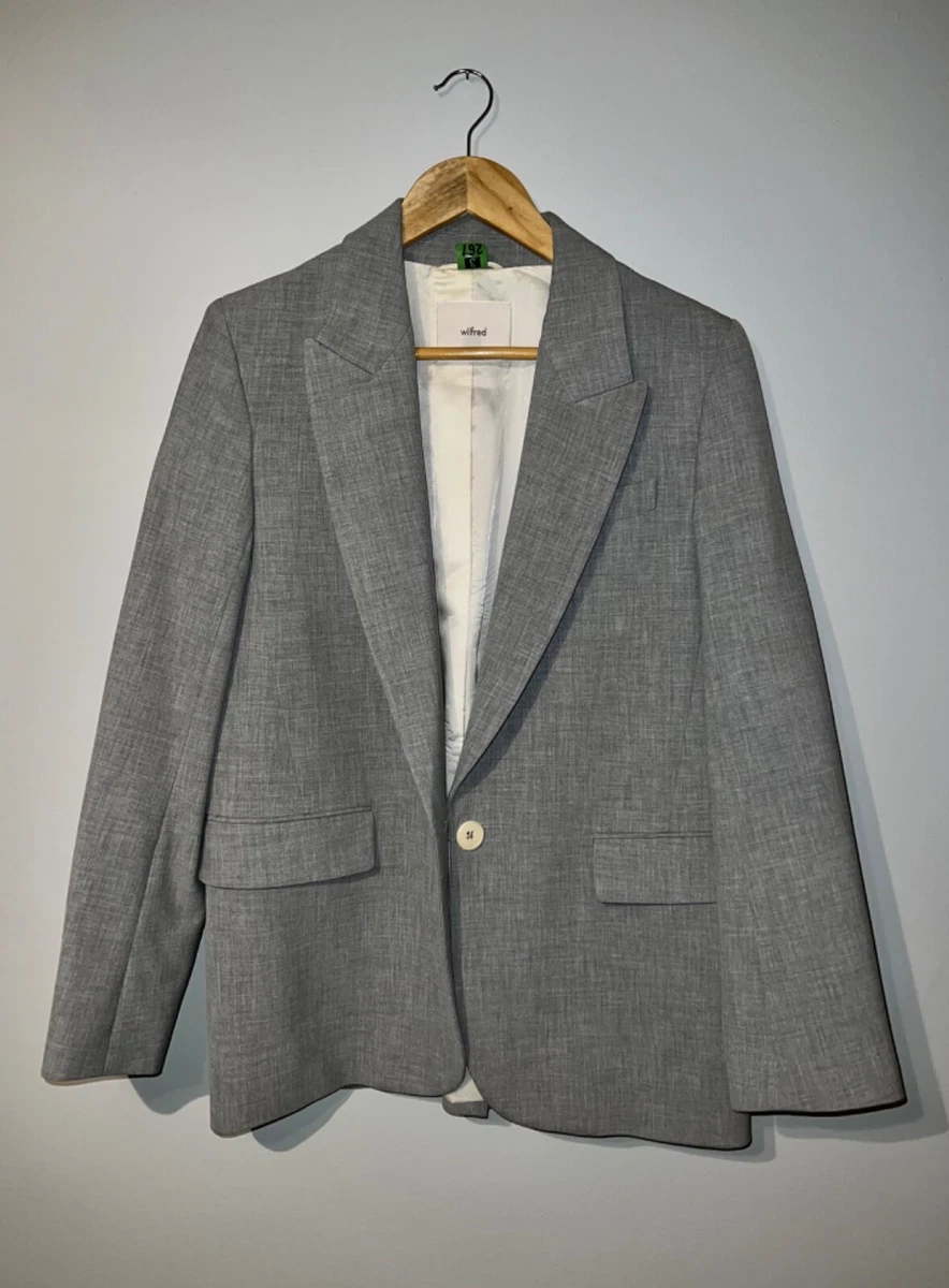 Aritzia Wilfred Nostalgia Blazer in Heather Grey - Women's Size SMALL | eBay