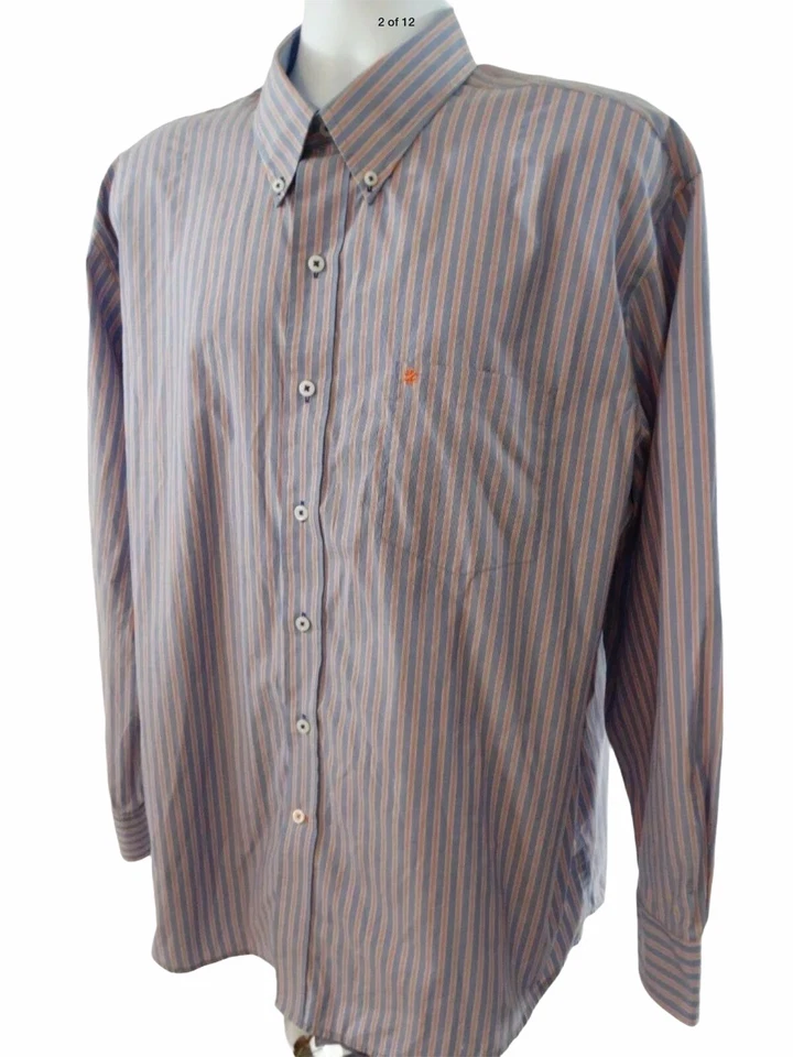 Мужская рубашка IZOD размер XL мульти полоски длинным рукавом (4009) - Изображение 3 из 4