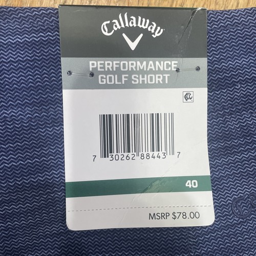 Callaway Golf Mens Active Waist Performance Shorts Blue 40 - Picture 3 of 4