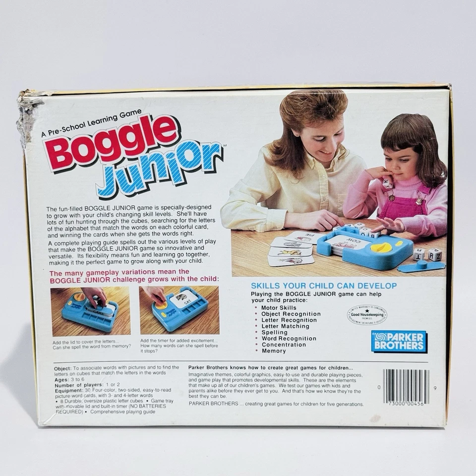 Vintage 1988 Parker Brothers Boggle Jr Junior Complete Teaching Spelling Game - Image 3 of 4