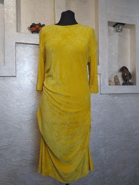 Women By Malene Birger Dress Yellow Acrylic 38 / M
