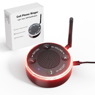Cell Ringer Amplifier & Flasher - 116dB Ultra Loud & Bright Red-Blue Flash, -...