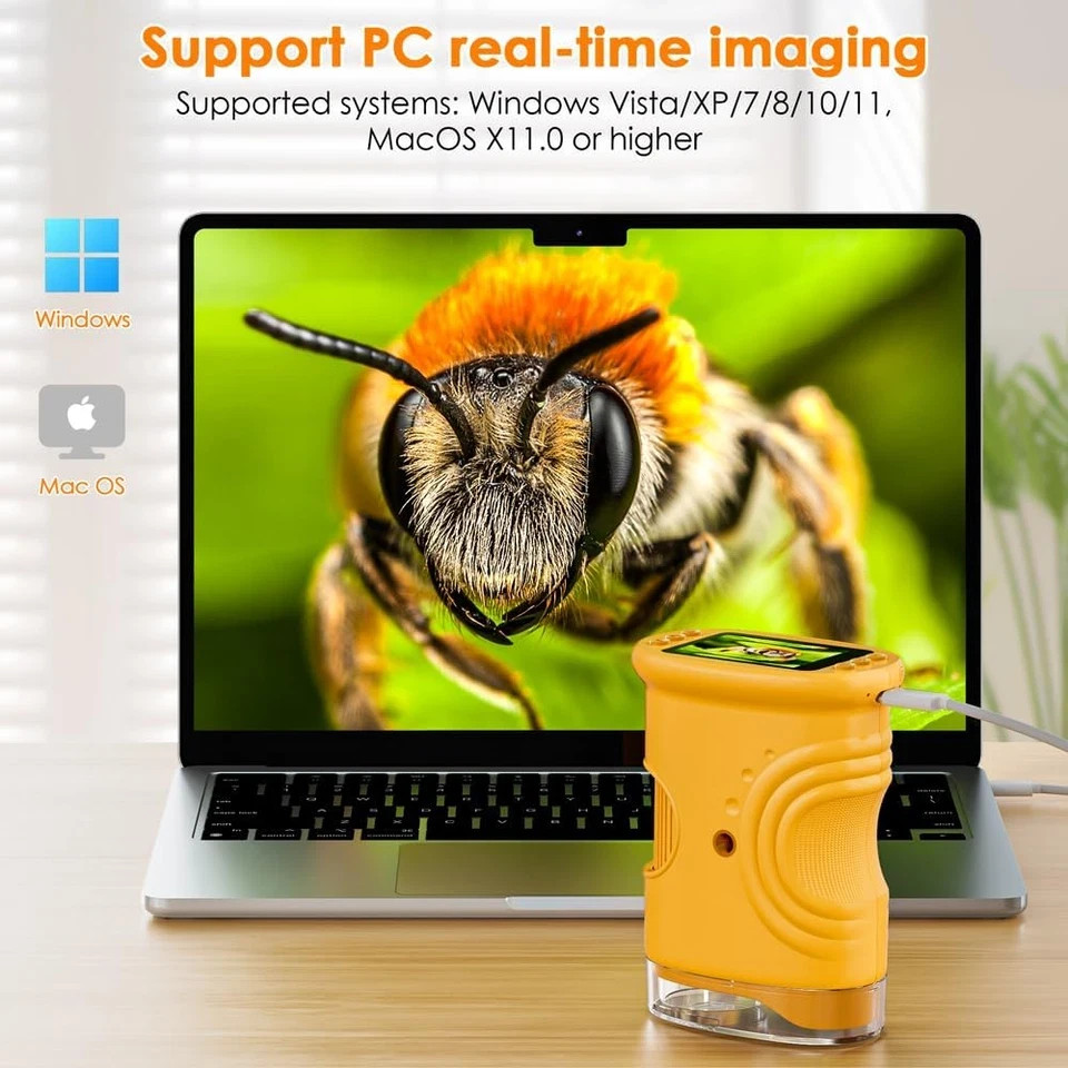 Microscope Numérique 2en1 Pour Enfants Et Télescope - 2 Inch 4K Microscope Numérique 2en1 Pour Enfants Et Télescope - 2 Inch 4K
