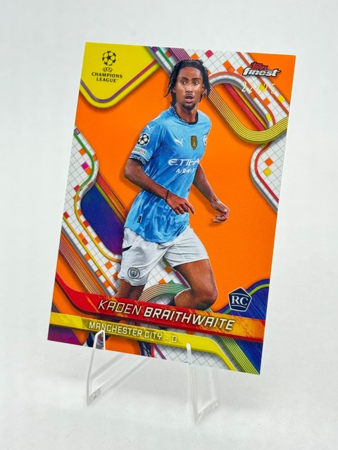 Kaden Braithwaite 2024-25 Topps Finest UCC No.156 Manchester City Orange 22/25