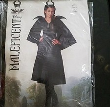 NEW Disney Maleficent Black Gown Deluxe Child Costume 10 12 Large
