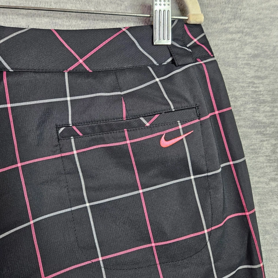 Брюки Nike Golf Tour Performance женские черные фиолетовые клетчатые Dri-Fit размер 10 - Изображение 2 из 4