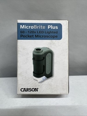 Carson Microbrite Plus Led Pocket Microscope 60X 120X Magnification Education...