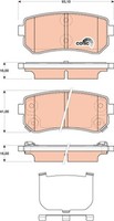 TRW Bremsbelagsatz, Scheibenbremse GDB3474 FüR Hyundai KIA