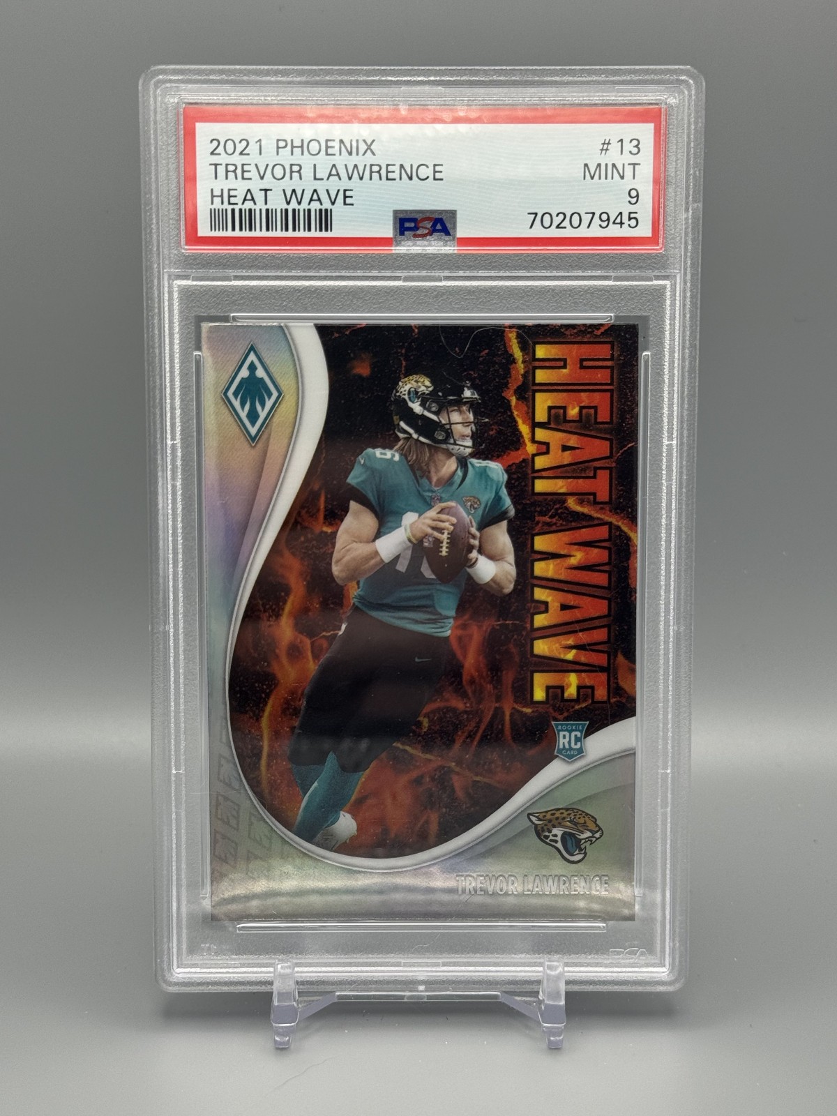 2021 Phoenix Trevor Lawrence Heat Wave RC #13 PSA 9 Jacksonville Jaguars