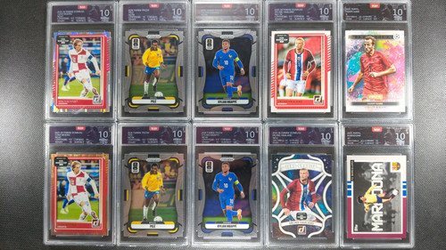 10 OCD 10 Soccer Graded Card Lot Pele Mbappe Haaland Modric Kane Maradona GC20
