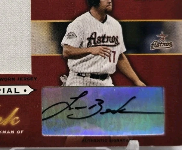 Donruss Timeless Treasures Lance Berkman 2003 parche de tinta material automático/50 Astros Foto 4 de 4