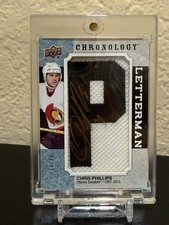 2018-19 UD Chronology-Letterman Patches Relics Auto Chris Phillips #L-OT-CP /20