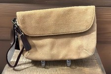 Bolso de Cosméticos Bath & Body Works Gamuza Y2K Cartera Bronceado Línea Floral Maquillaje de Viaje