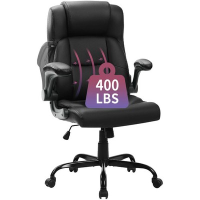 JONPONY XL-9189-BLACK 400LBS Wide Seat Ergonomic Computer Desk