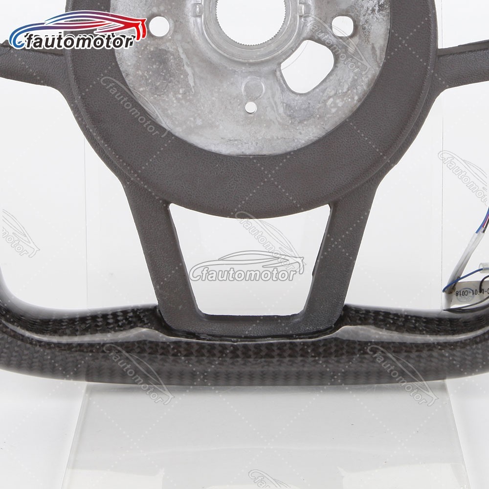 Real Carbon Fiber LED Steering Wheel Black Leather For Audi R8 TT TTS TTRS 16-23