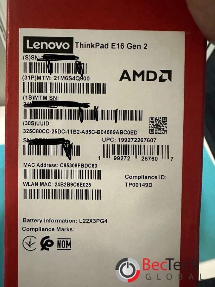 Lenovo ThinkPad E16 Gen 2 AMD Laptop 16" IPS  60Hz Ryzen 7 7735U NO OS - Image 4 of 4