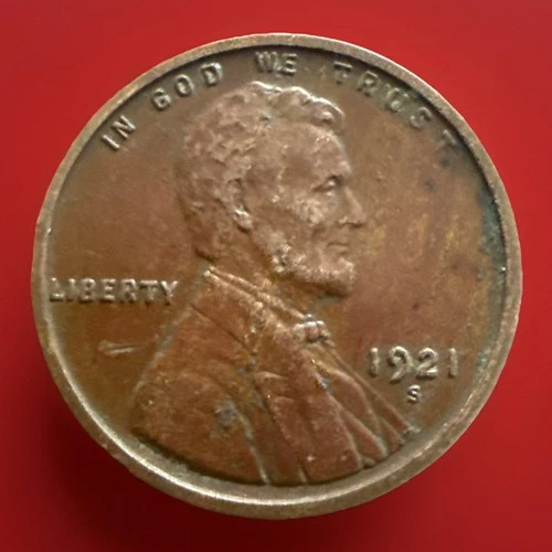 1921-S Lincoln Wheat Cent Extremely Fine XF Coin #1989