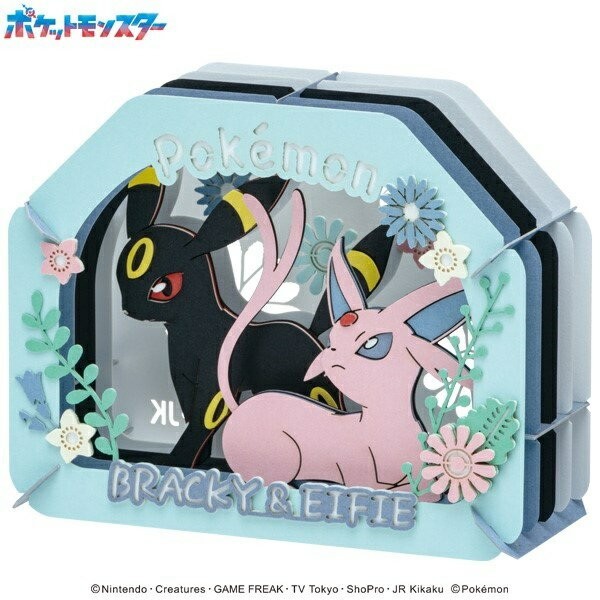 Paper Theater Pokemon Umbreon & Espeon PT-365 papercraft kit Japan New
