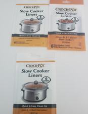 Crock-Pot Slow Cooker Liners Fits 3-7 Quart Cookers 3 Packs of 6 (18 total) New