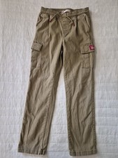 Levi Strauss Boys Cargo Pants Stretchy Waist Drawstrings Beige/Tan Size 8