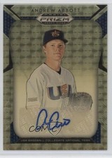 2019 Panini Prizm Draft Picks Gold Vinyl 2/5 Andrew Abbott #95 Auto 12zr