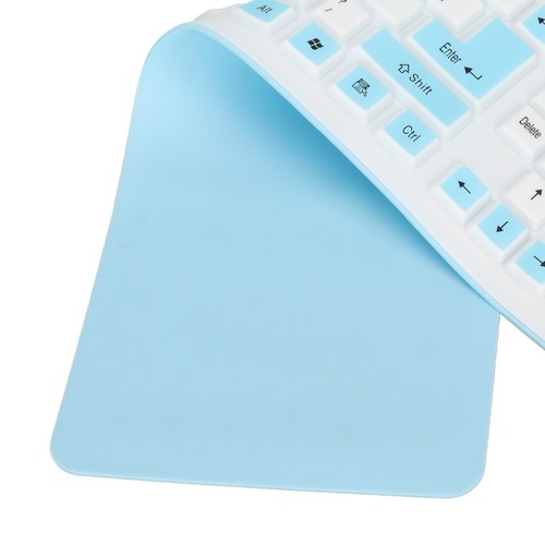 Foldable Silicone Keyboard 106 Keys Waterproof Dustproof Foldable USB Wired S DB - Afbeelding 5 van 21