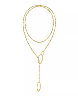 Calvin Klein Gold Oval Chain Necklace Stainless Steel 35000442