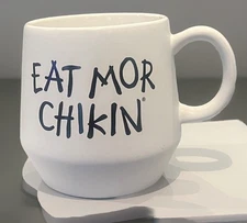 Chick-fil-a EAT MOR CHIKIN Coffee Mug Tea Cup Excellent Condition