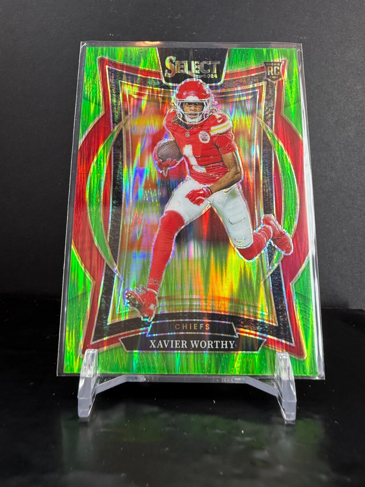 CZ3-073 - 2024 Select - Xavier Worthy #32 - Neon Green Shock Prizm - /599 - RC