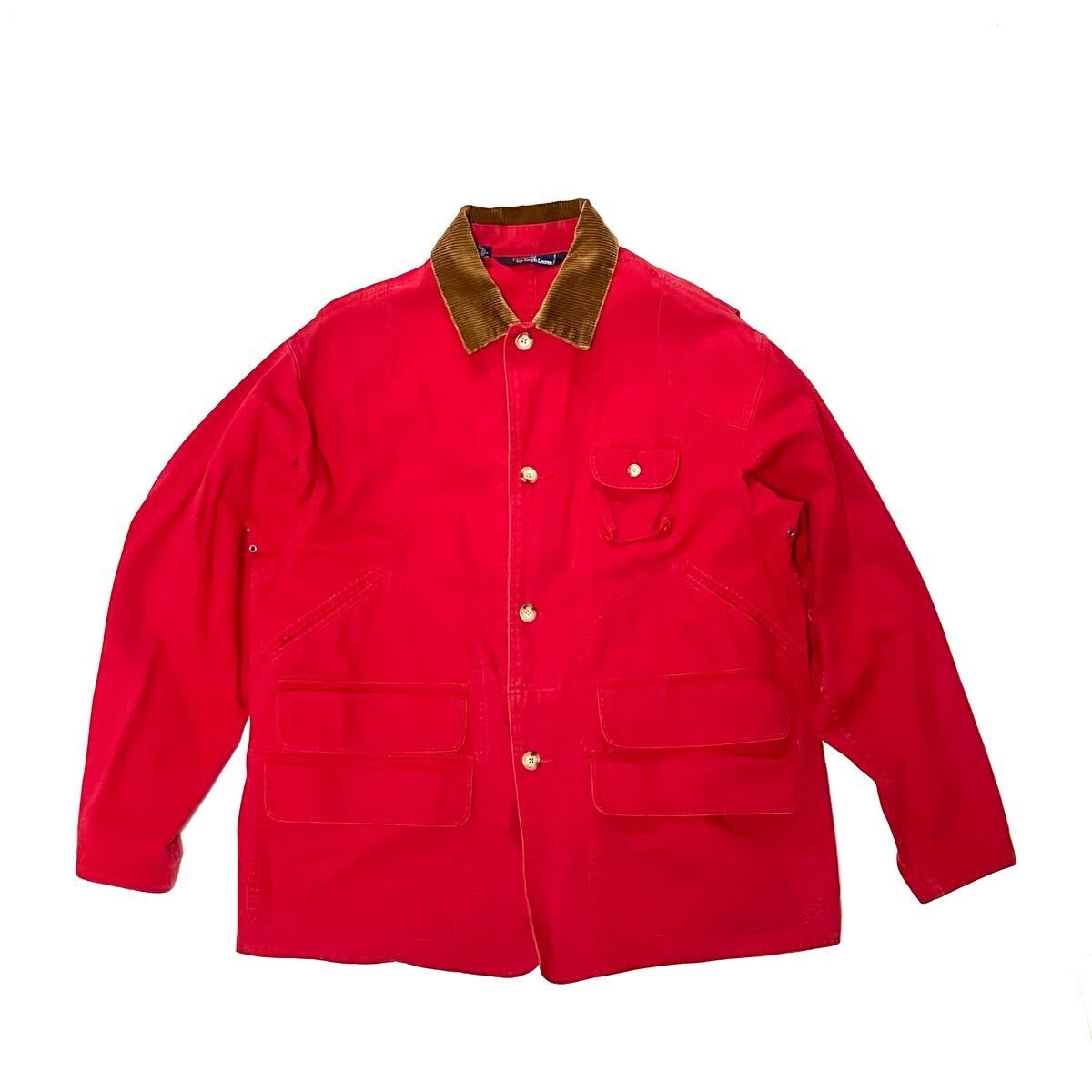 Polo Ralph Lauren 90s Canvas Hunting Jacket Red L 70x58x80cm japan used item