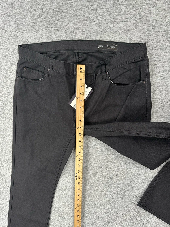 Matix Jeans Mens 36x34 Charcoal Gray Gripper Slim Straight Denim Button Fly NEW - Image 4 of 4