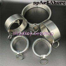 Stainless Steel Neck Collar Handcuffs Ankle Cuffs Couple Restraint Device Brand