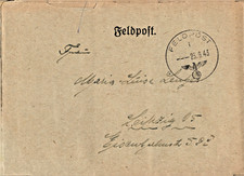 Niemiecka poczta polowa 2.WK FPN 45234 C Sztab III u.9.-12.Kp.Gren.Rgt.523
