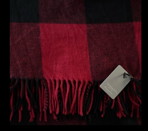 Tessilechiti Throw Blanket Buffalo Plaid Farm New With Tag 51” x 67” ITALY - Picture 2 of 5