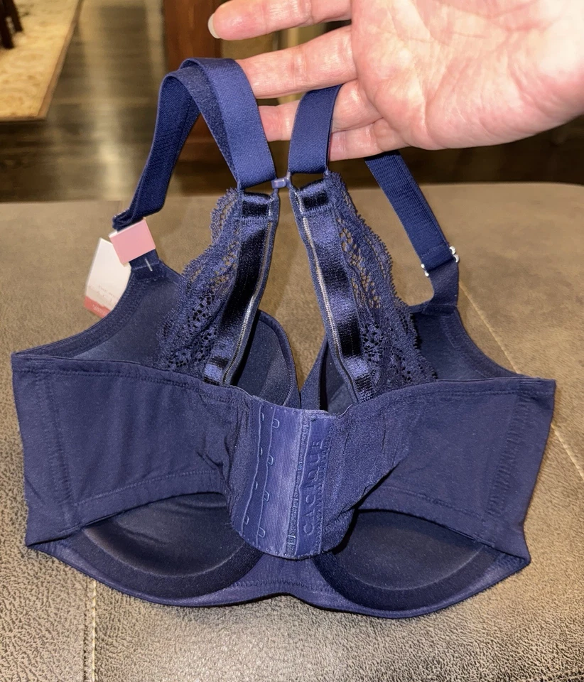 Lane Bryant Cacique Women's Blue Navy Blue Bra 38DDD - NWT Can Cross Back Strap - Image 3 of 4