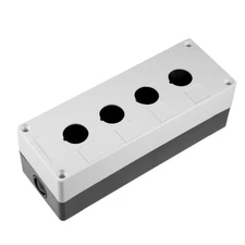 Push Button Switch Control Station Box 22mm 4 Button Holes Black and White