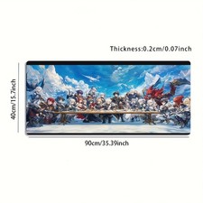 1 Large-sized Esports Gaming Mouse Pad Featuring a Fantasy Gathering Scene of
