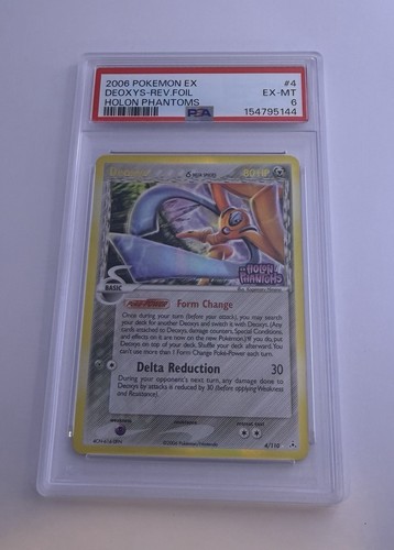 Deoxys 4/110 Reverse Holo Pokémon Card 2006 EX Holon Phantoms PSA 6 ENG