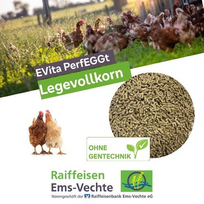 Legevollkorn EVita 20kg, Futterpellets für Geflügel Alleinfutter Hühnerfutter