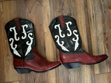 Vintage Nine West Romnee Leather Cowboy Boots...