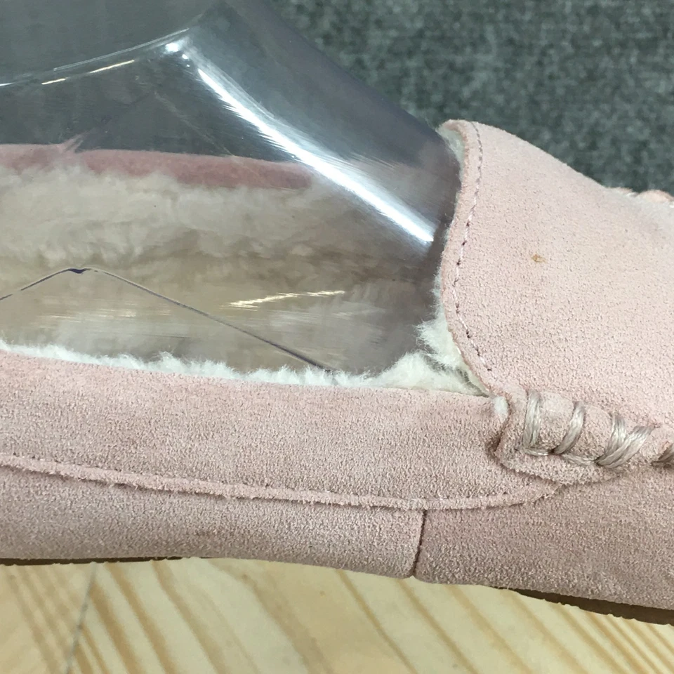 Lands' End Slipper Womens 8B Mocassin Pink Purple Leather Slip On Casual Comfort - Image 3 of 4