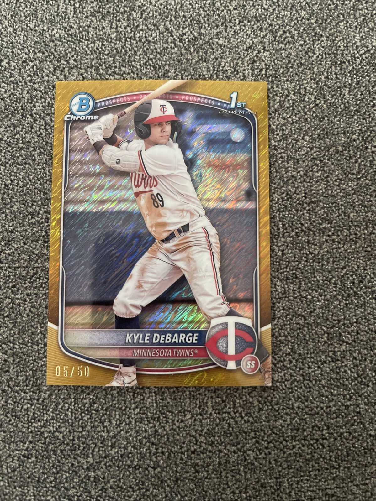 2025 Bowman Chrome Prospects Kyle DeBarge #BCP-139 Gold Refractor /50 (RC)