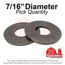 7/16" SAE Flat Washers Grade 8 Steel Plain & Oil (Pick Quantity)