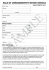 used car invoice for the sale of scrap or unroadworthy vehicles A5