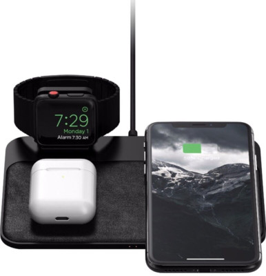 Nomad Wireless Charging Pad 7.5w for iPhones and Apple Watch - Black - Excellent